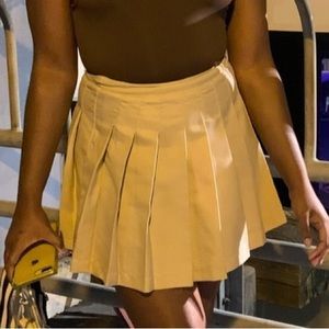 Pleated mini skirt